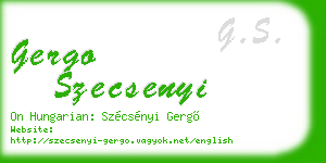 gergo szecsenyi business card