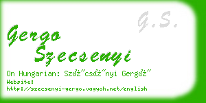 gergo szecsenyi business card